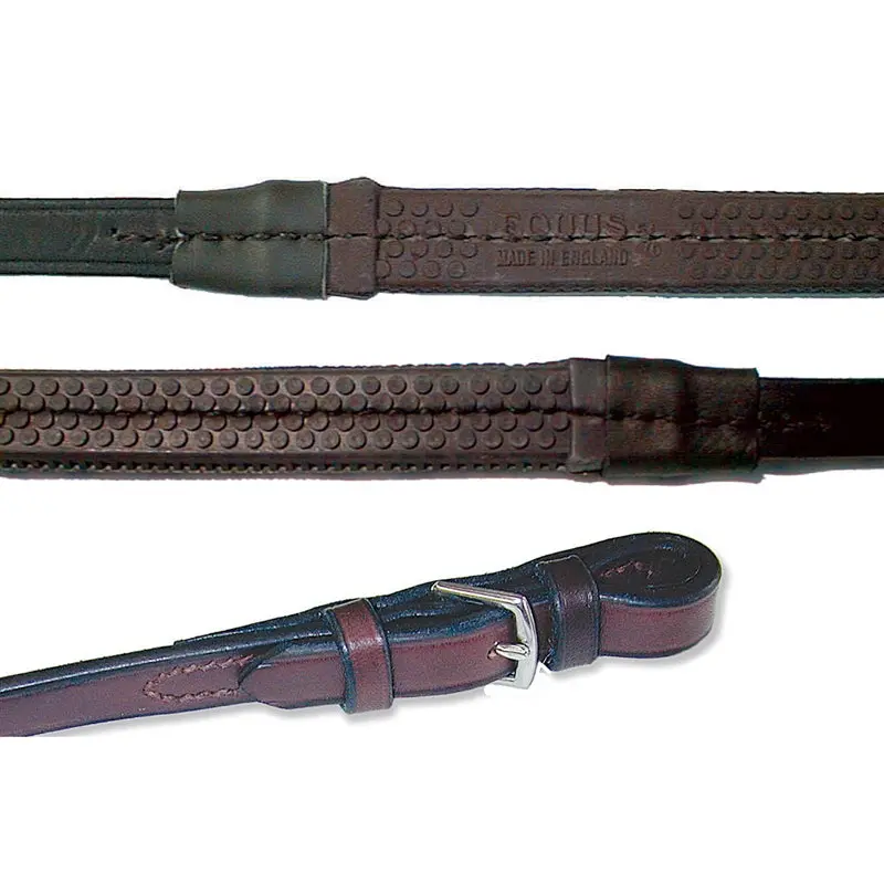 Nunn Finer Rubber Reins with Hand Stops – 5/8″ x 24″