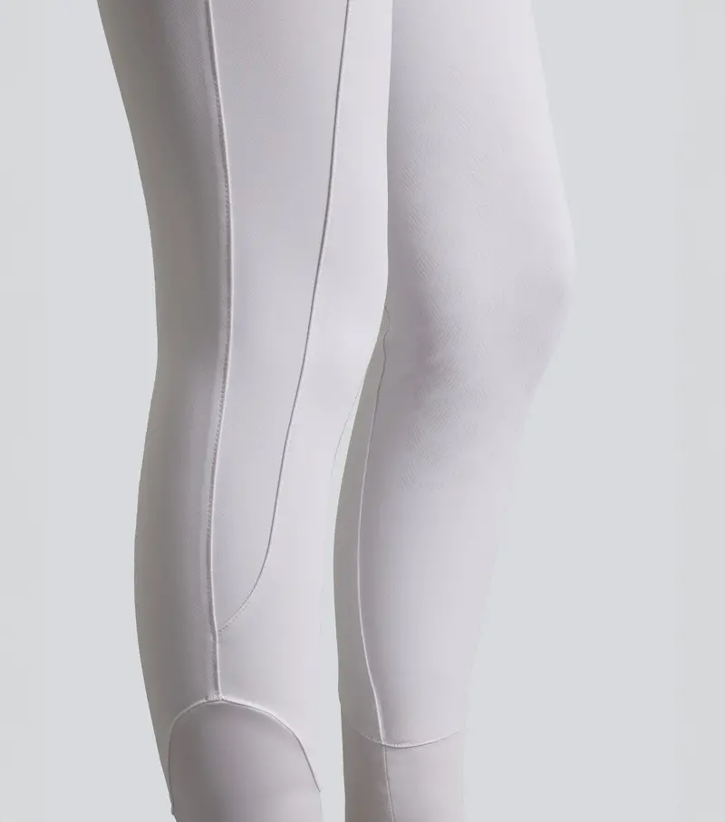 Ofena Womens Gel Knee Competition Riding Breeches White 4