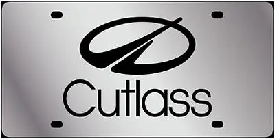 Oldsmobile Cutlass Stainless Steel License Plate (Chrome) 1