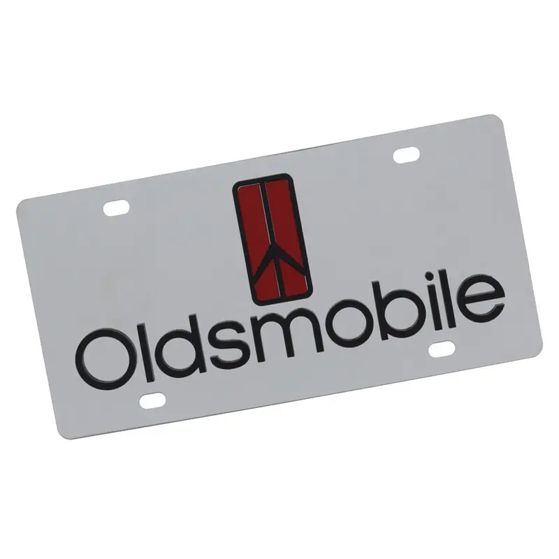 Oldsmobile Dual Logo License Plate (Chrome) 1