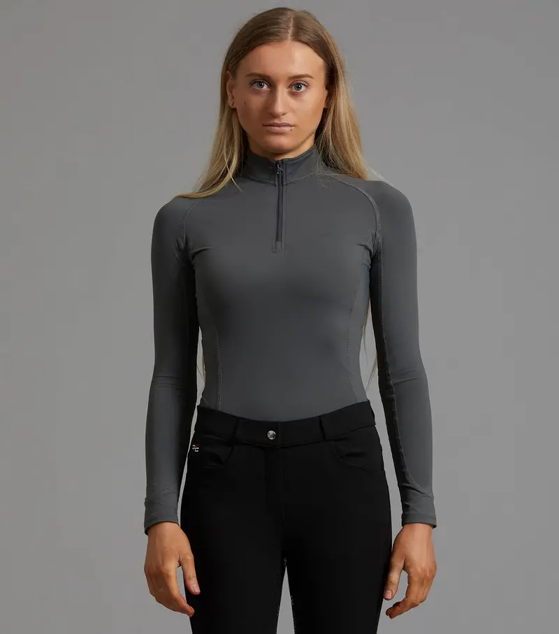 Ombretta Ladies Technical Riding Top Anthracite Grey 1