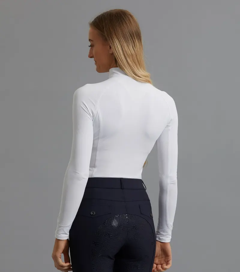 Ombretta Ladies Technical Riding Top White 2