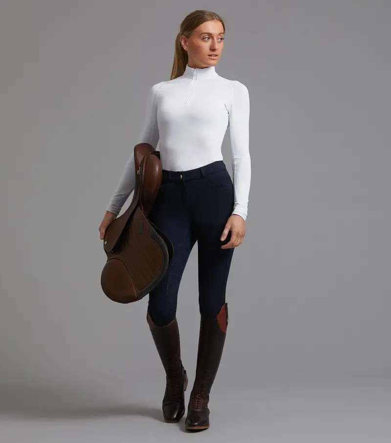 Ombretta Ladies Technical Riding Top White 5