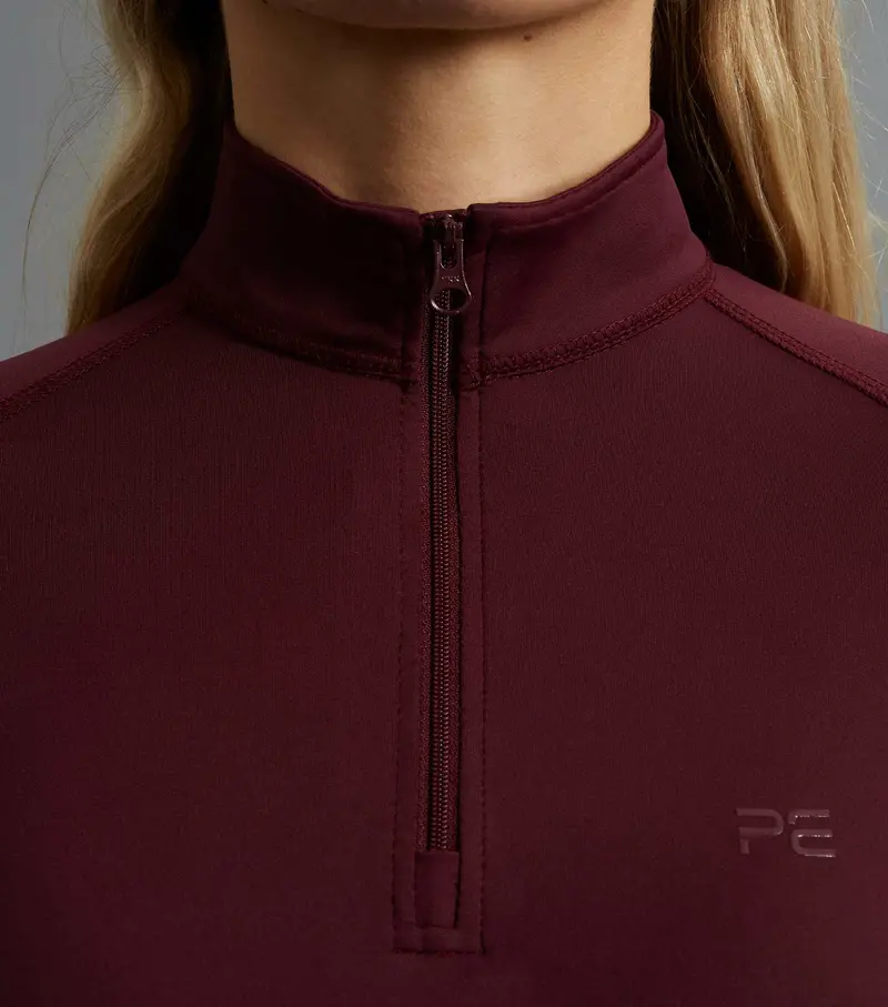 Ombretta Ladies Technical Riding Top Wine 3