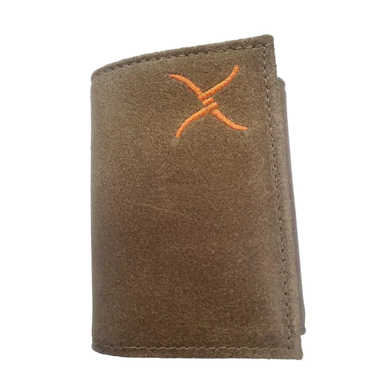 Orange/Distressed Tx Logo Tri-Fold Wallet 1