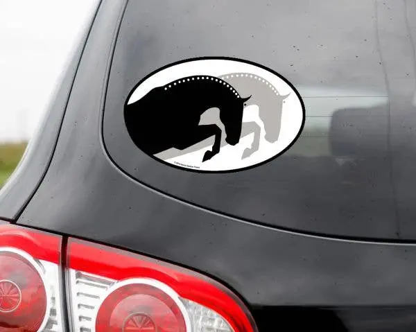 Oval Equestrian Horse Sticker / Show Horses / Waterproof 1