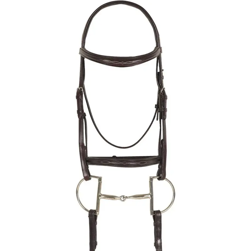 Ovation Breed Fancy Stitched Raised Padded Bridle - Draft Cross 1