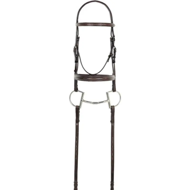 Ovation Classic Collection - Fancy Raised Comfort Crown Padded Bridle With Fancy Raised Laced Reins 1