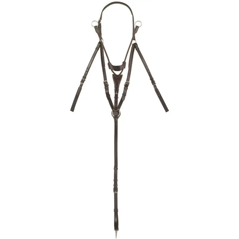 Ovation Elite Collection 3-Point Adjustable Breastplate With Stretch Cord Running Attachment 1