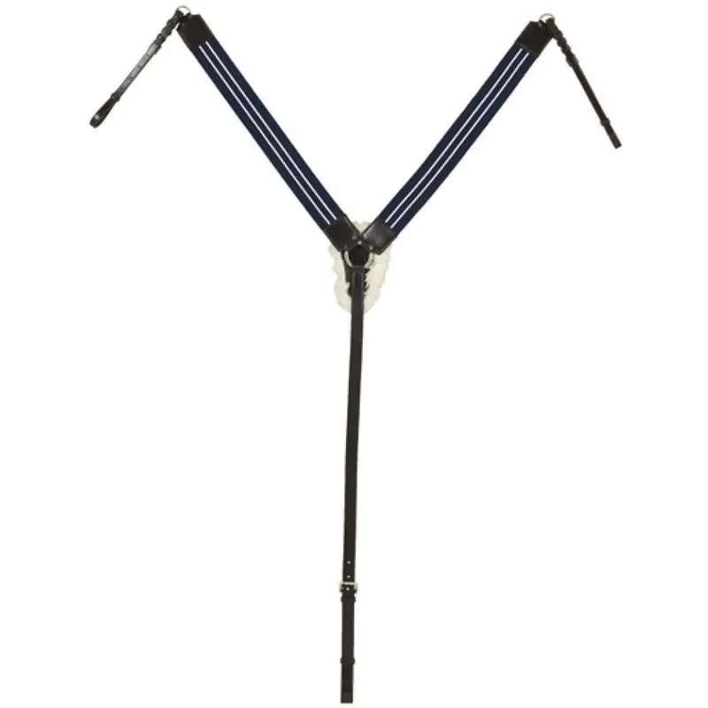 Ovation Elite Collection 3-Point Wide Elastic Breastplate With Sheepskin Padding 1