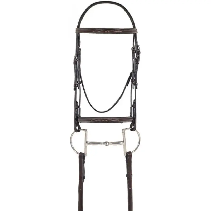 Ovation Elite Collection Fancy Raised Comfort Crown Padded Bridle With Fancy Raised Laced Reins 1