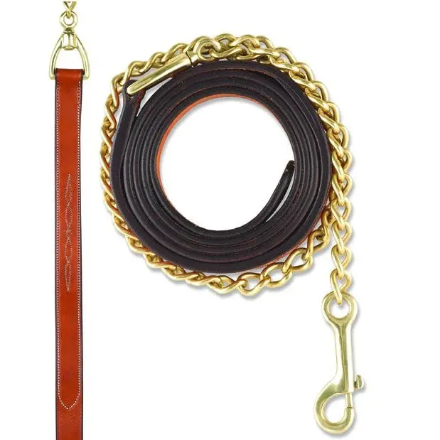 Ovation Fancy Stitch Leather Lead-Medium Brown 1
