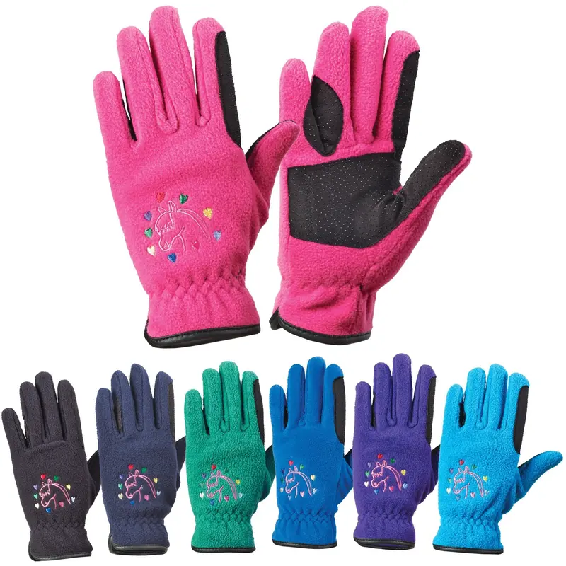 Ovation Kid's Horse N Heart Fleece Gloves 1