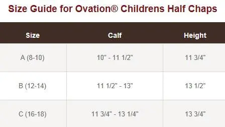 Ovation Kids Suede/Leather Half Chaps 2