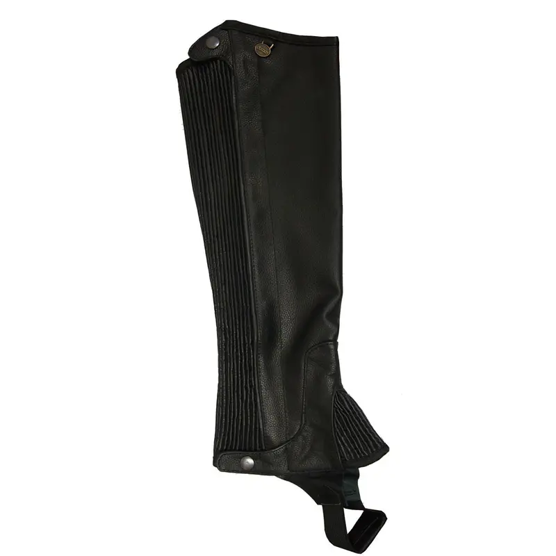 Ovation Kids Top Grain Leather Half Chaps - Black 1
