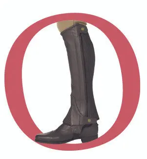 Ovation Kids Top Grain Leather Half Chaps - Black 2