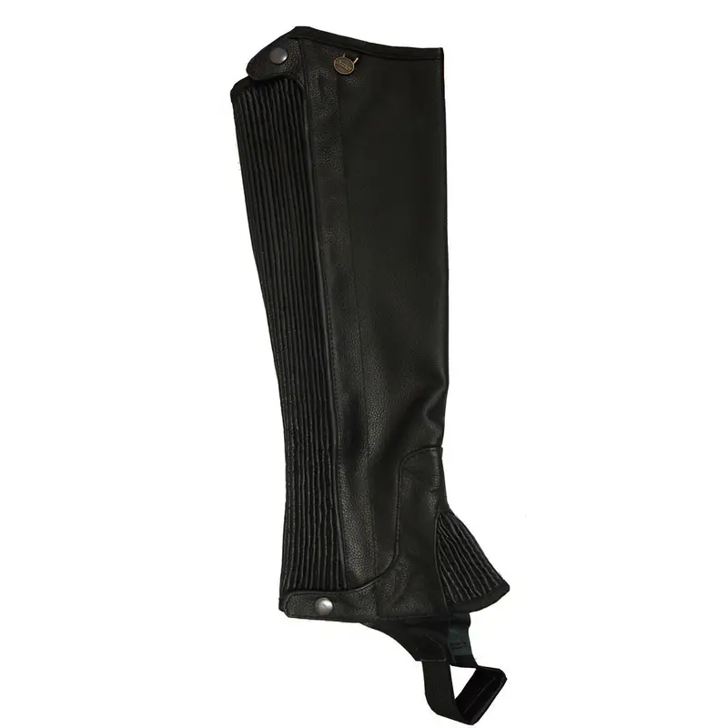 Ovation Kids Top Grain Leather Half Chaps - Black 3