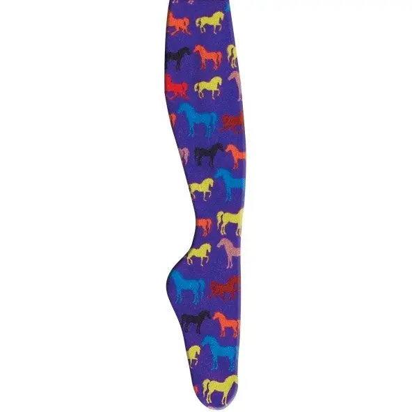 Ovation Kid's Zocks Boot Socks-Multi Horse 1