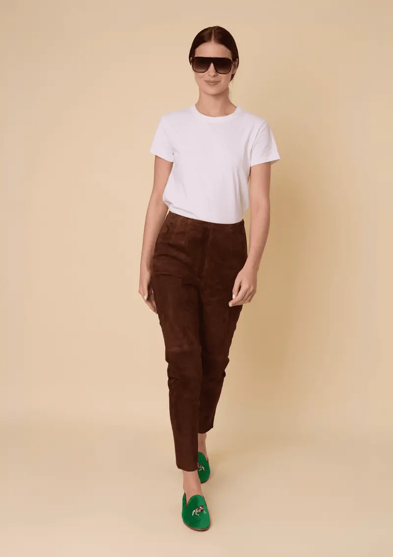 Pampa Suede Leggings | Cognac 1