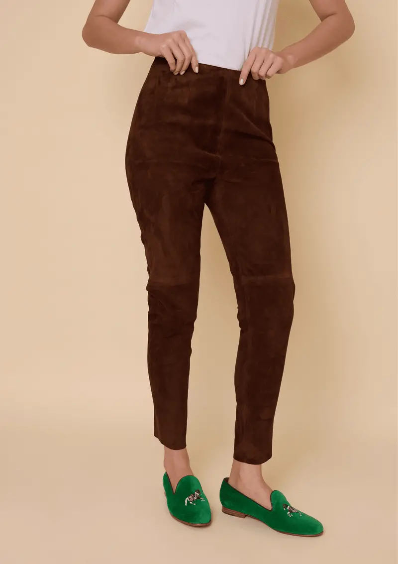 Pampa Suede Leggings | Cognac 2
