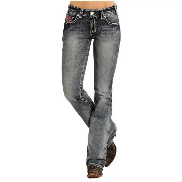 Panhandle Slim Mid Rise Rock&Roll Cowgirl - Lt Vintage Wash Boot Cut Jean 1
