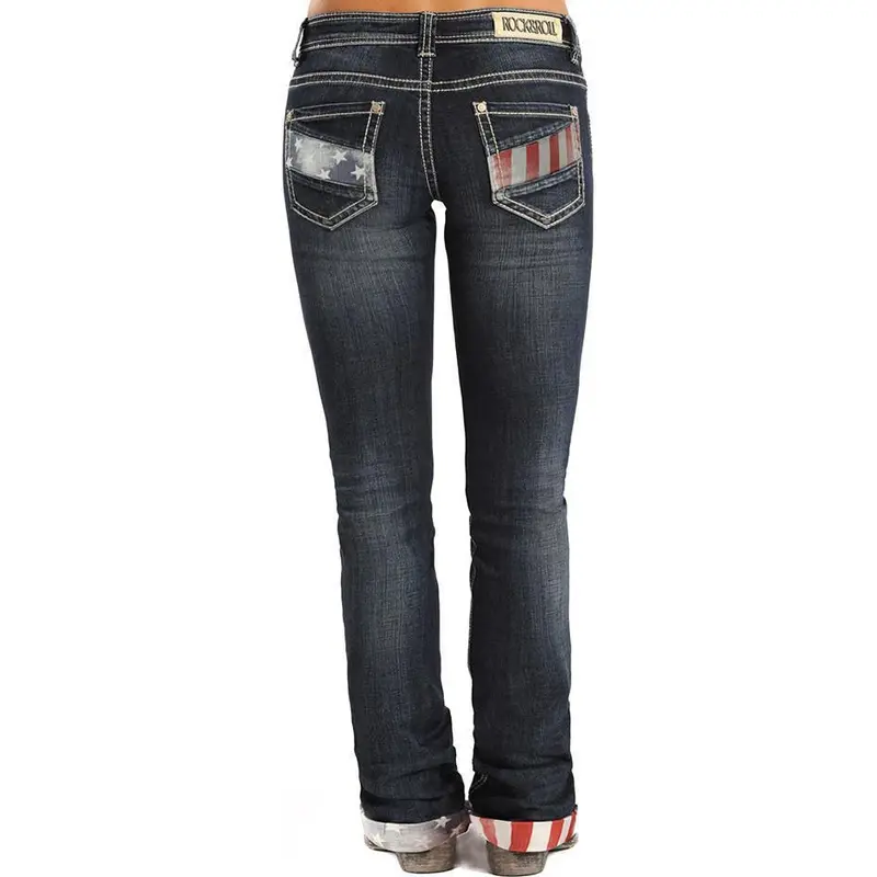 Panhandle Slim Mid Rise Rock&Roll Cowgirl- Stars And Stripes Boyfriend Jean 1