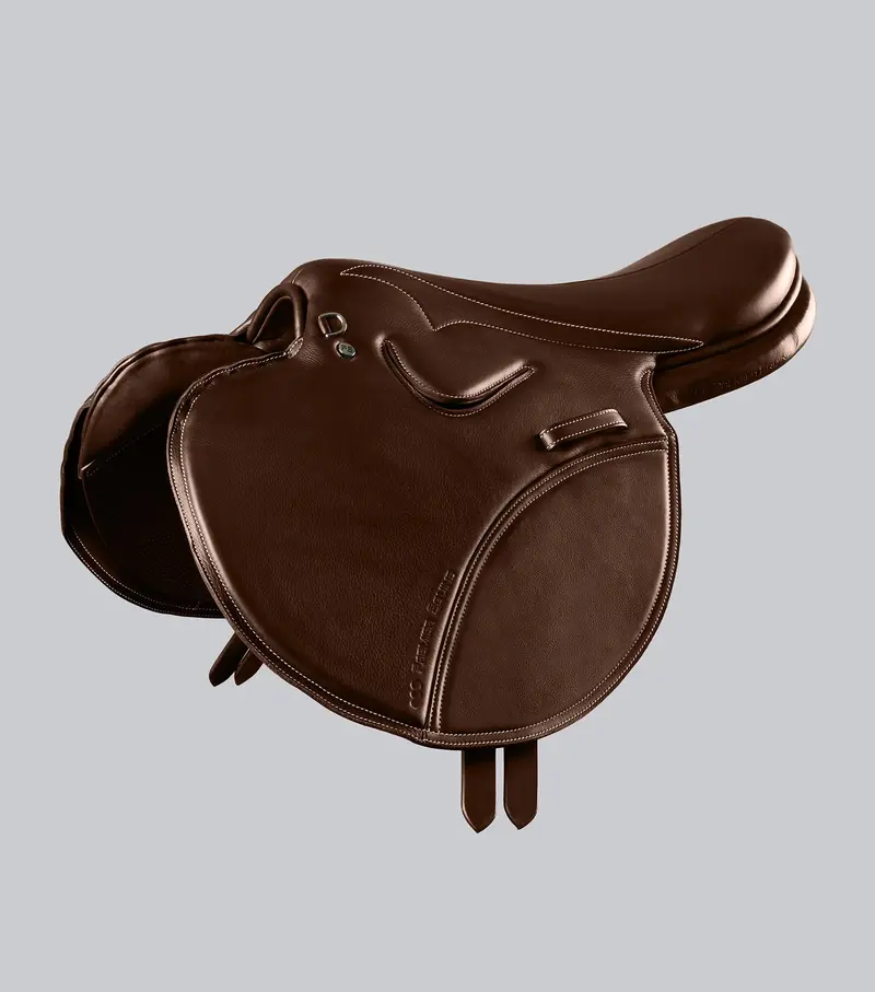 Pe Leather Full Tree Exercise Racing Saddle Dark Havana 1