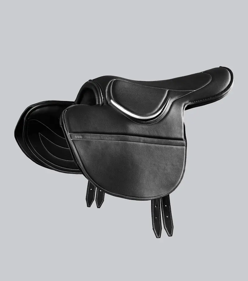 Pe Leather Half Tree Exercise Racing Saddle Black 1