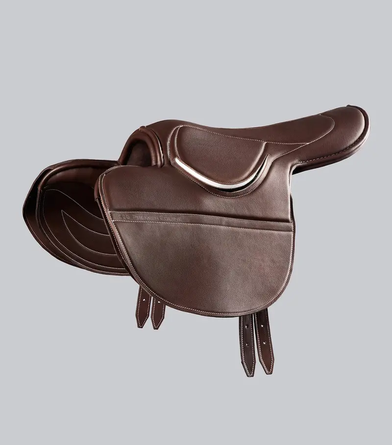 Pe Leather Half Tree Exercise Racing Saddle Dark Havana 1