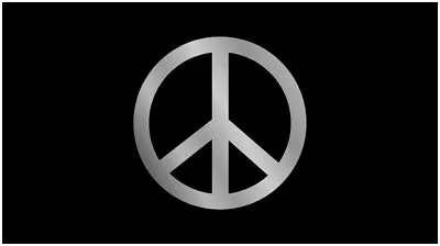 Peace Sign Lazer-Tag Acrylic License Plate (Black) 1
