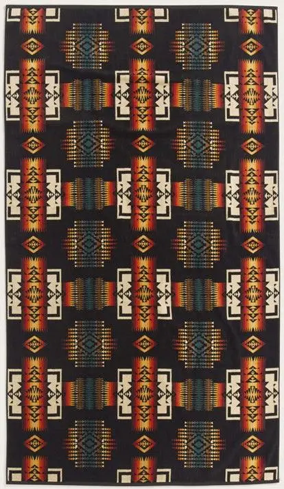 Pendleton Black Chief Joseph Oversized Spa Towel 1