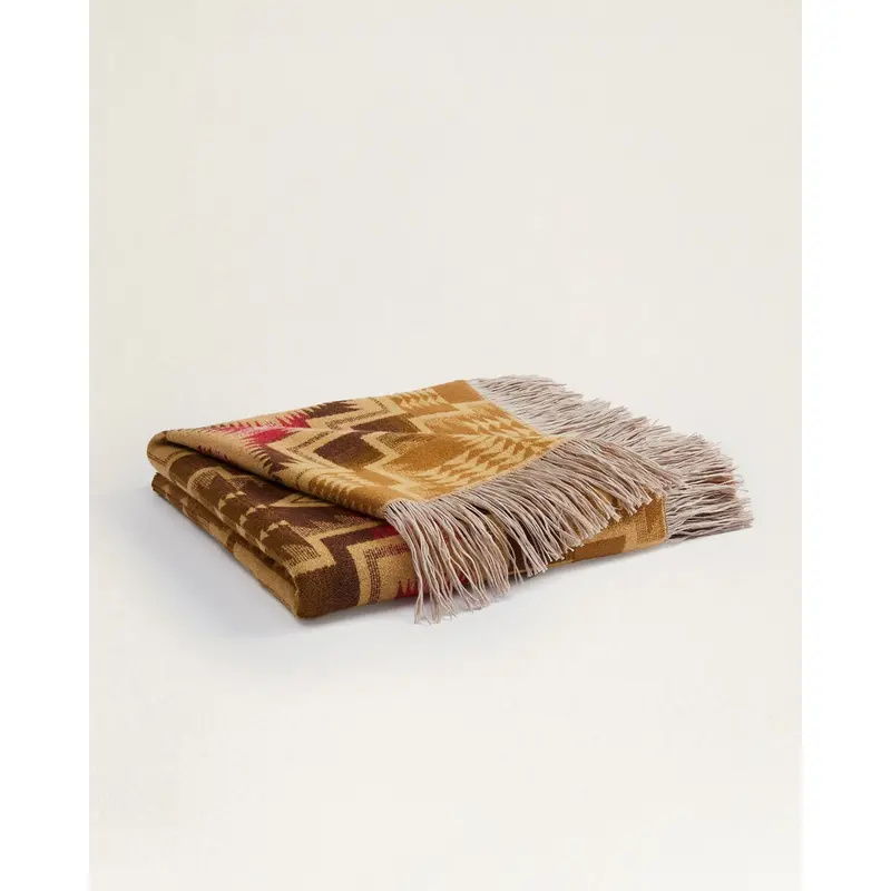 Pendleton Bronze Harding Star Fringed Throw 1