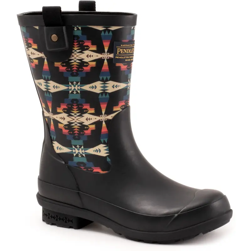 Pendleton Women's Black Tucson Mid Rain Boot 1