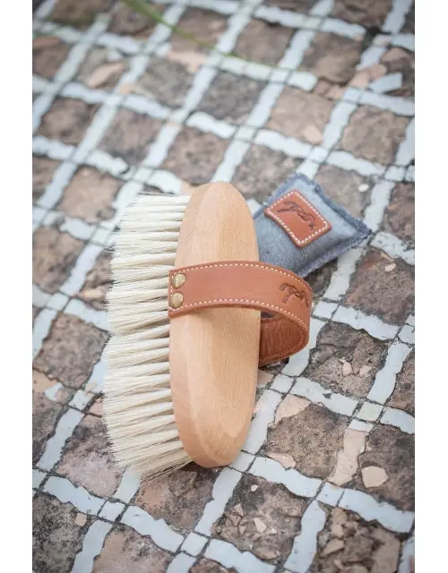 Pénélope Small Soft Bristle Brush With Leather Handle 1