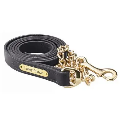 Perri's 1" Leather Lead With Chain With Nameplate 1