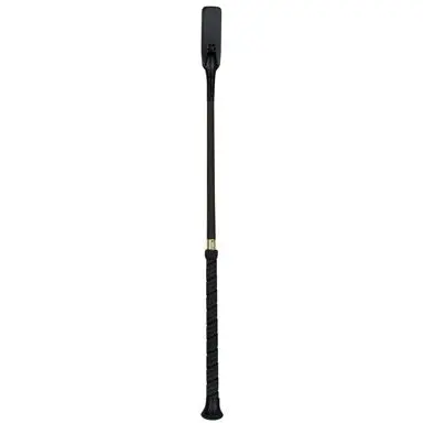Perri's Black Braided Riding Whip 1