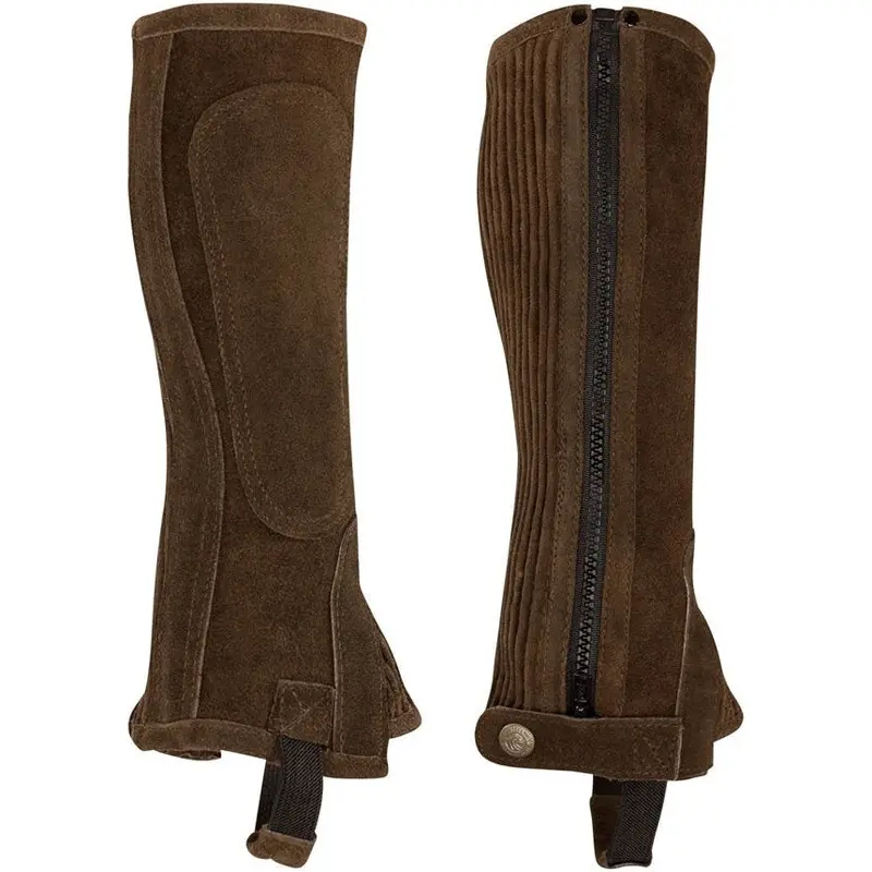 Perri's Brown Suede Zip Half Chap 1