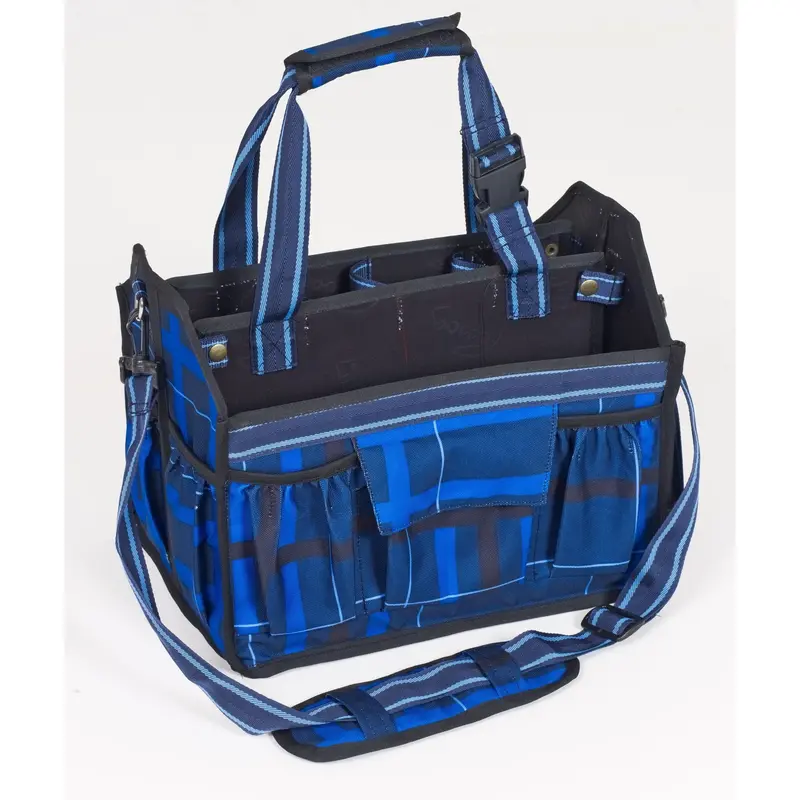 Pessoa Alpine Tack Tote-Navy And Black Plaid 1