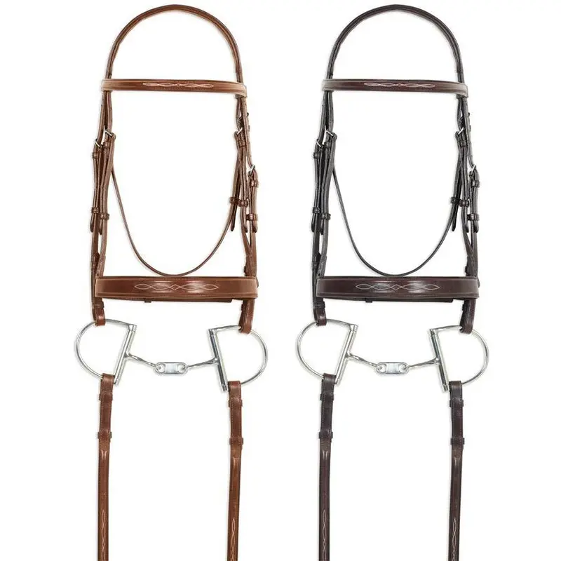 Pessoa Pro Fancy Stitched Wide Nose Bridle 1