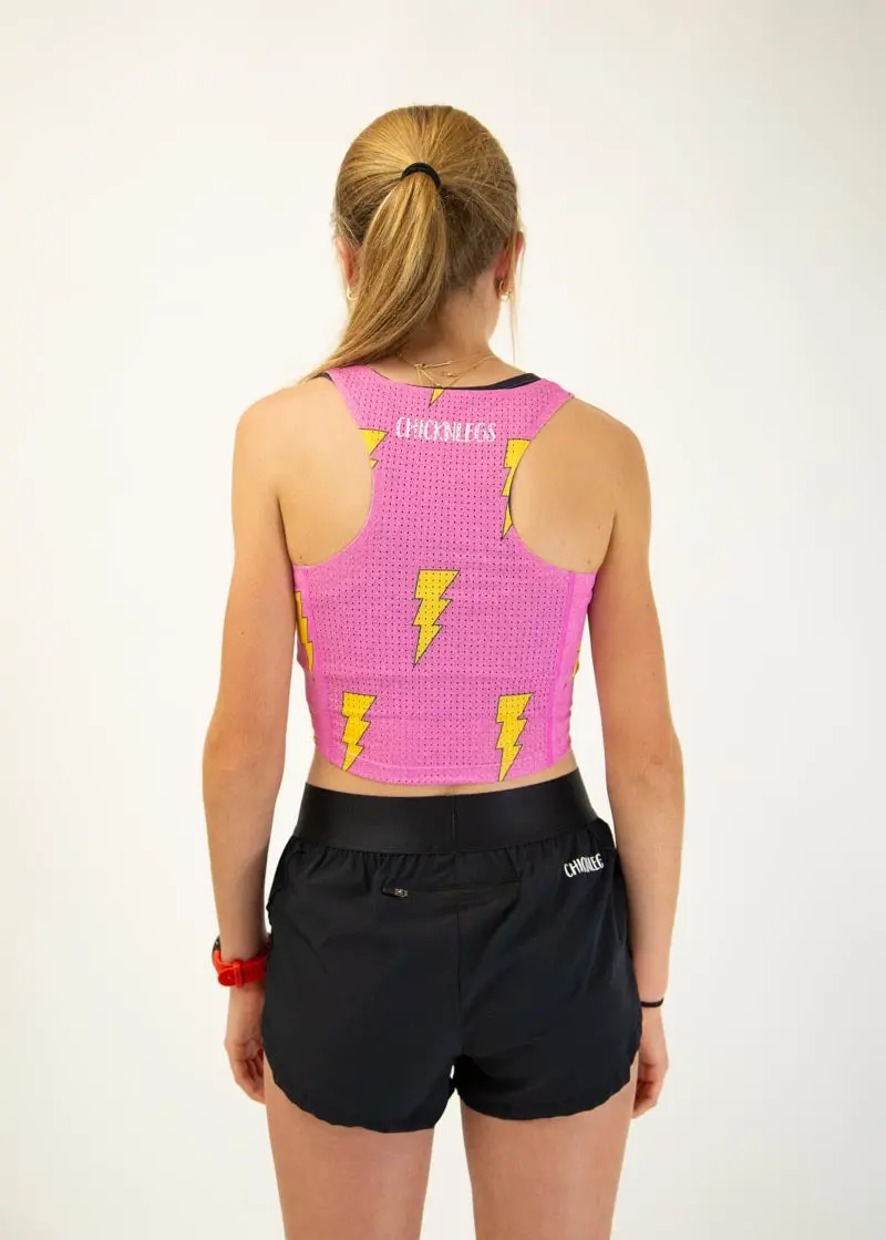 Pink Bolts Pwr Crop Top 4