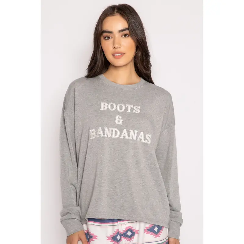 Pj Salvage Boots And Bandanas Long Sleeve Top 1
