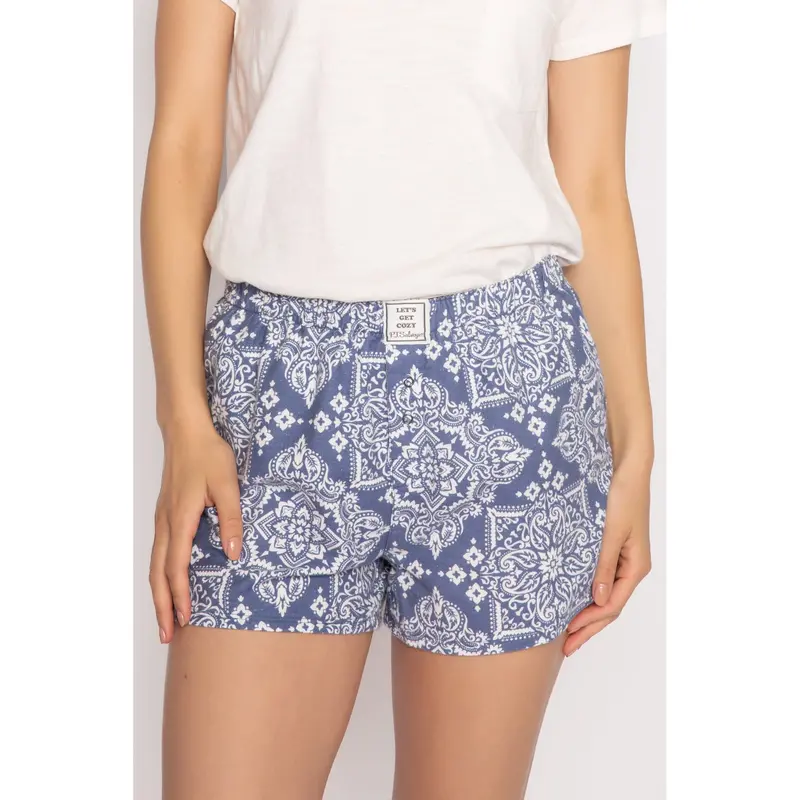 Pj Salvage Denim Flannel Pj Short 1