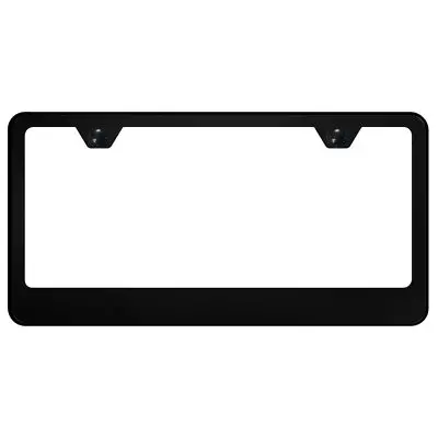Plain 2 Hole Wide Uv Print Polycarbonate License Plate Frame (Black) 1