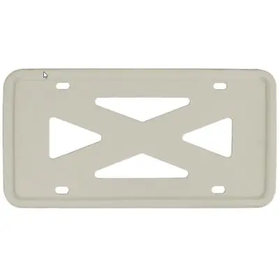 Plain 4-Hole Wide Rail Silicone License Plate Frame (Gray) 1
