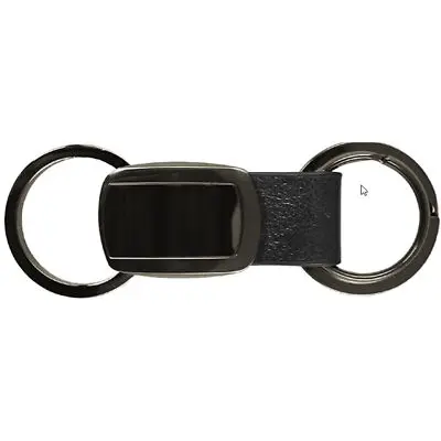 Plain Double Valet Key Chain (Gun Metal) 1