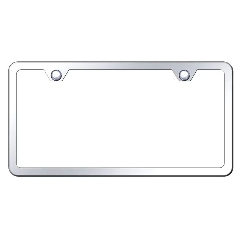 Plain Frame License Plate With 2 Holes (Chrome) 1