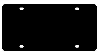 Plain Laser License Plate (Black) 1