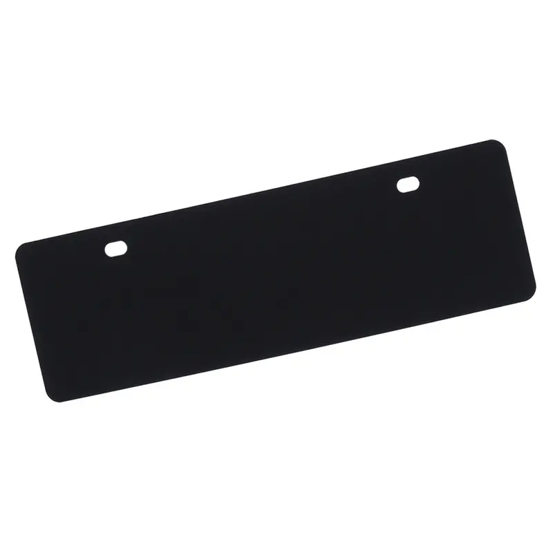 Plain Laser Mini License Plate (Black) 1