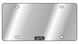 Plain Laser Mirror License Plate (Chrome) 1