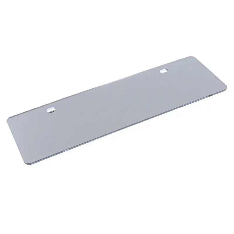 Plain Laser Mirror Mini License Plate (Chrome) 2